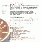 Invitation landskamp 2003